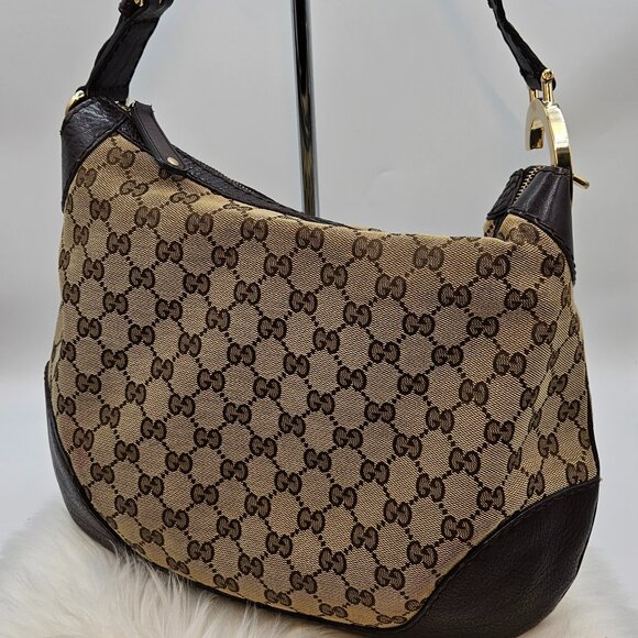 Gucci Monogram Canvas Hobo Bag - Picture 1 of 17